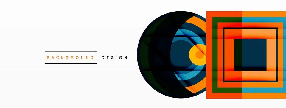 Geometric shapes vector design with dynamic shadow effect features a captivating Stock Illustration