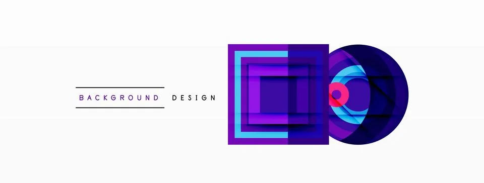 Geometric shapes vector design with dynamic shadow effect features a captivating Stock Illustration