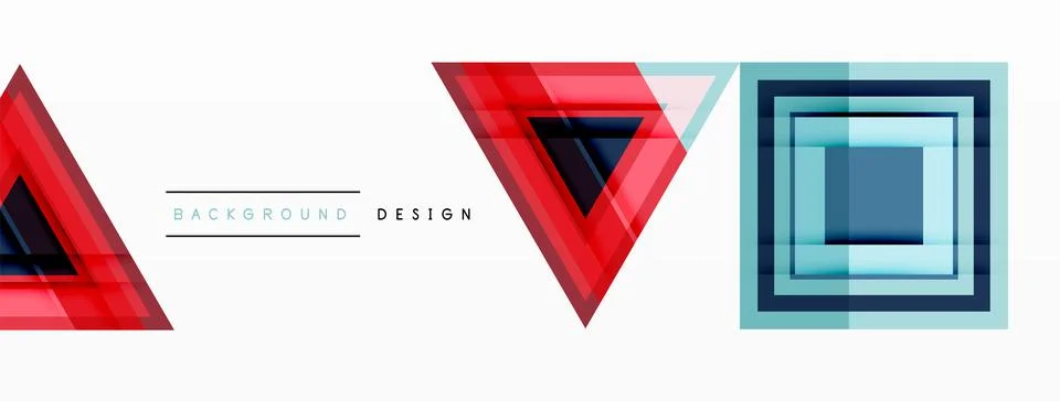 Geometric shapes vector design with dynamic shadow effect features a captivating Stock Illustration