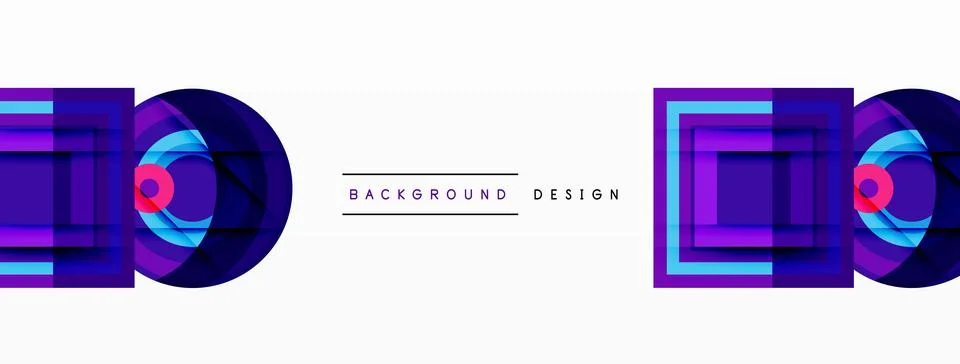 Geometric shapes vector design with dynamic shadow effect features a captivating Stock Illustration
