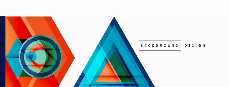 Geometric shapes vector design with dynamic shadow effect features a captivating Stock Illustration