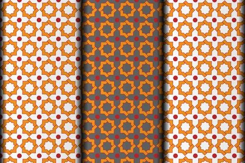 Geometric shapes vector eps pattern design. Stock Illustration