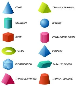 Geometric Shapes Vector Illustration Collection Stock Illustration