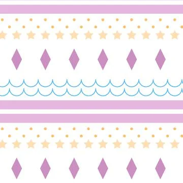 Geometric shapes. Vector pattern in flat style Stock Illustration