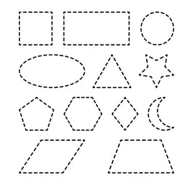 Geometric shapes vector symbol icon design. Stock Illustration