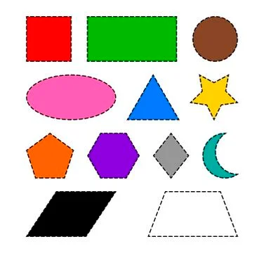 Geometric shapes vector symbol icon design. Stock Illustration