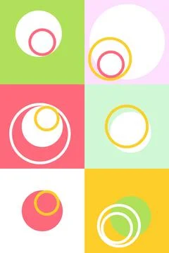 Geometric shapes vertical Set in modern minimalist style Stock Illustration