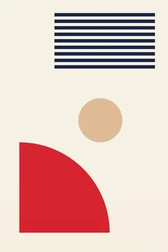Geometric Shapes Wall Decor Stock Illustration