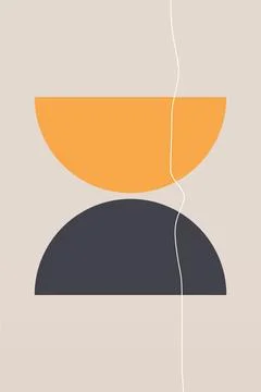 Geometric Shapes Wall Decor Stock Illustration