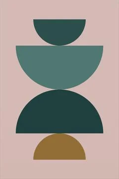 Geometric Shapes Wall Decor Illustrazione stock