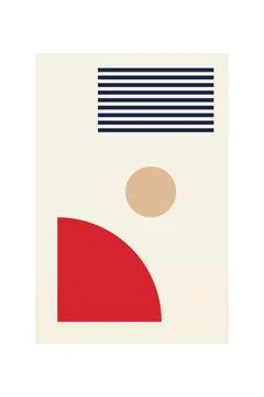 Geometric Shapes Wall Decor Stock Illustration