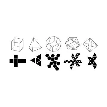 Geometric shapes on white Stock Illustration
