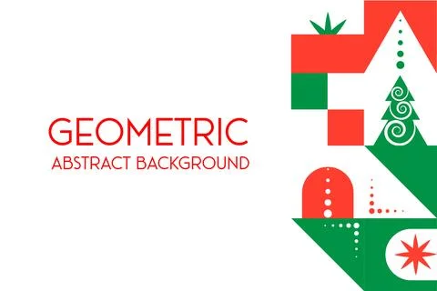 Geometric shapes winter abstract background. Stock Illustration