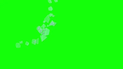 Geometric Shards Exploding on Green Screen Background Stock Footage 334708283