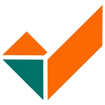Geometric sharp angles checkmark vector icon イラスト素材
