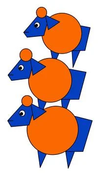 Geometric Sheep Tower Stock Illustration