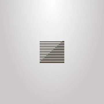 Geometric sign of square of lines of different thickness forming a ladder Stock Illustration