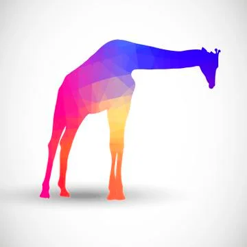 Geometric silhouettes animals Giraffe Stock Illustration