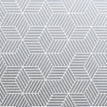 Geometric silver 3D cubes seamless pattern with glitter texture of abstract l Stockillustratie