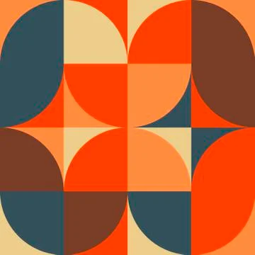 Geometric simple colored seamless pattern. Abstract minimalist poster Illustrazione stock