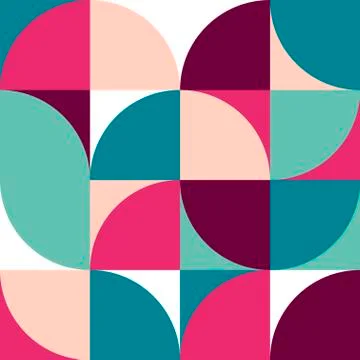 Geometric simple colored seamless pattern. Abstract minimalist poster Illustrazione stock