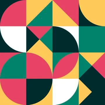 Geometric simple colored seamless pattern. Abstract minimalist poster Illustrazione stock