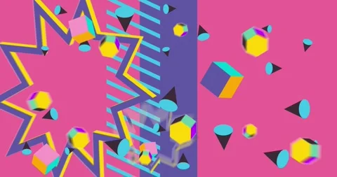 Geometric simple elements background animation, backdrop Stock Footage 241703821