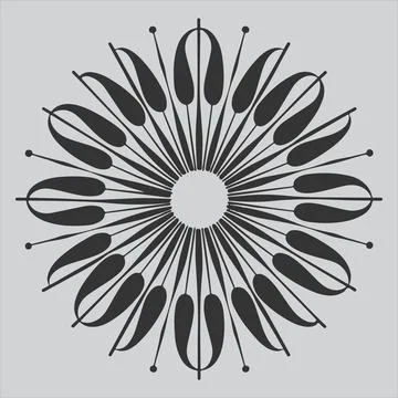 Geometric Simple mandala design Stock Illustration