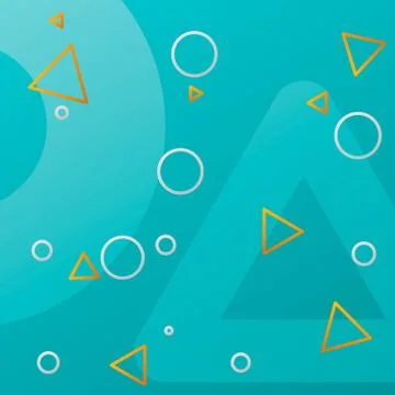 Geometric simple pattern with circles and triangles. Stock Illustration