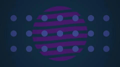 Geometric simple pattern loop. Circles, squares, lines abstract shapes Stock Illustration