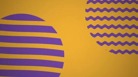 Geometric simple pattern loop. Circles, squares, lines abstract shapes Stock Illustration