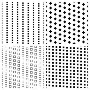 Geometric simple seamless patterns. Ilustração Stock