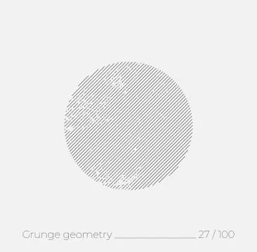 Geometric simple shape in grunge retro style Stock-Illustration