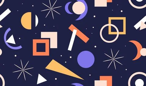 Geometric simple shapes and figures Stock Illustration