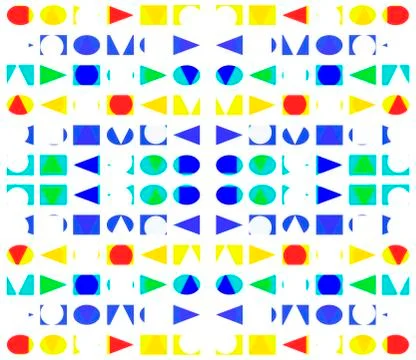 Geometric Simple Shapes Seamless Pattern Stockillustratie