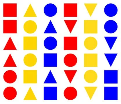 Geometric Simple Shapes Seamless Pattern Illustrazione stock