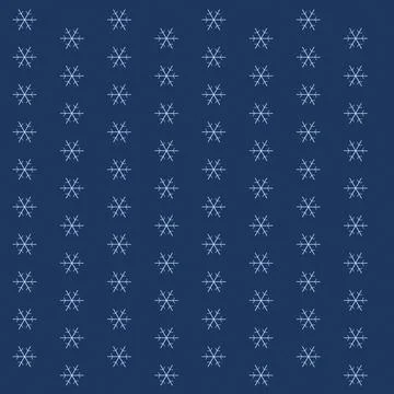 Geometric snowflake patterns repeating seamless abstract design Stock Illustration