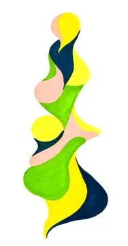 Geometric soft circles objects drawn Stock Illustration