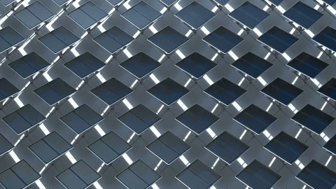Geometric Solar Panel Array in Symmetrical Pattern 스톡 동영상 288978887