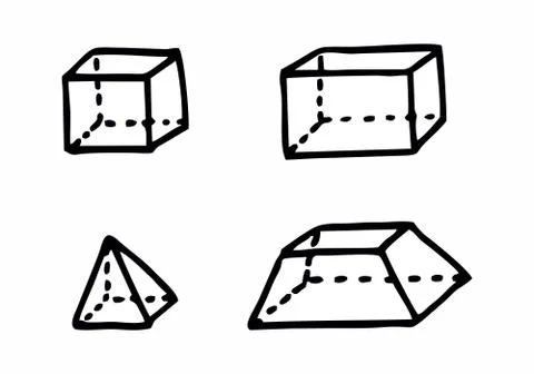 Geometric solids illustration Stock Illustration