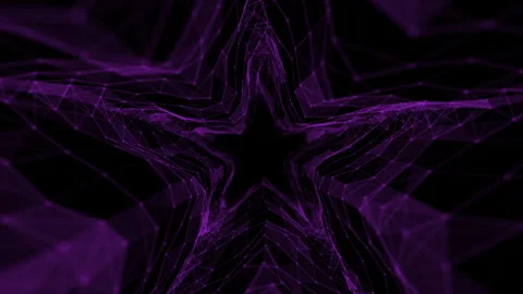Geometric Space, Flying Particles, Plexus Video Background Stock Footage 337279241