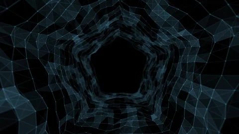 Geometric Space, Flying Particles, Plexus Video Background Stock Footage 337279244