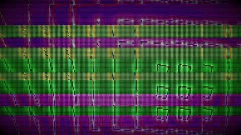 Geometric sparkle 3d fantasy pattern glitch bad tv noise interference blinking Stock Footage 226240229