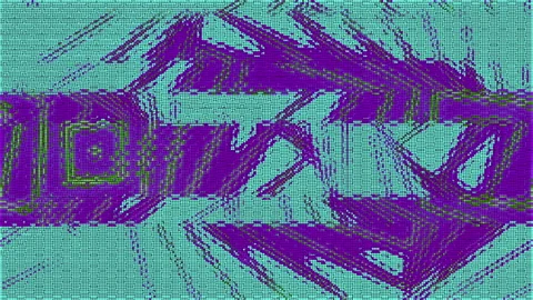Geometric sparkle 3d fantasy pattern glitch bad tv noise interference blinking Stock Footage 226241895