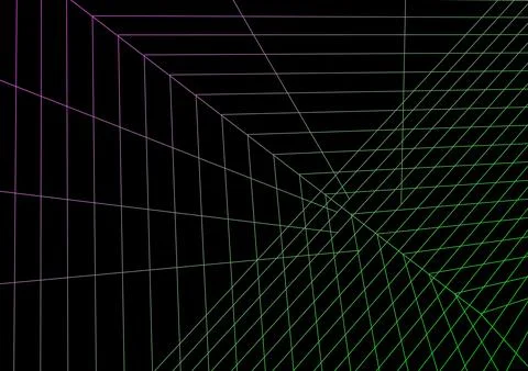 Geometric spatial grid futuristic angle digital wireframe background purple Stock Illustration