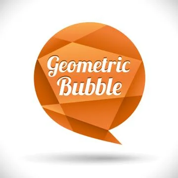 Geometric Speech Bubble Stock Illustration