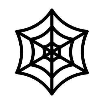 Geometric spider web pattern isolated cutout for editorial and branding use 库存插图
