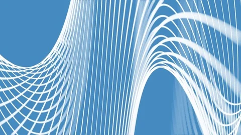 Geometric spiral abstract background loop blue white Stock Footage 77691137