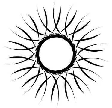 Geometric spiral element series. Abstract swirl, twirl graphics with rotating 스톡 일러스트