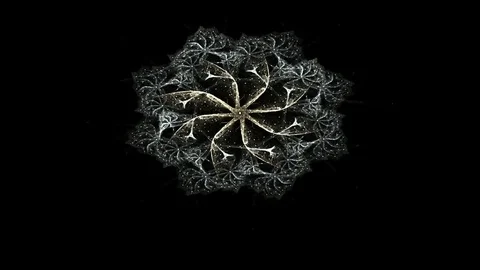 Geometric Spiral That Falls Down. Abstract Colorful Fractal Texture Stock Footage 72741108